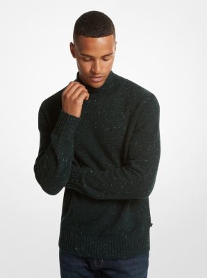 Michael Kors Recycled Wool Blend Roll-neck Sweater In Green
