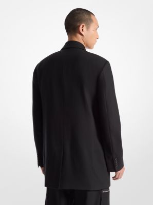 Zweireihiger Blazer aus Stretch-Wollflanell image number 1