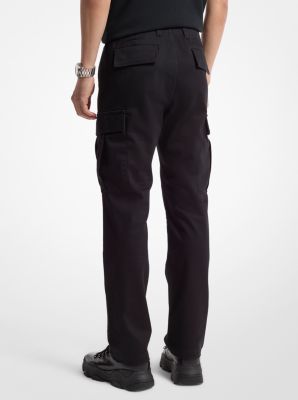 Slim-Fit Cotton Blend Sateen Cargo Pants