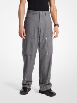 Stretch Wool Zip Cargo Pants image number 0