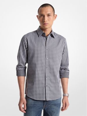 Slim-Fit Woven Plaid Shirt image number 0