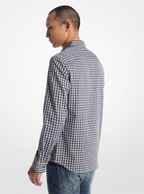 Slim-Fit Woven Plaid Shirt