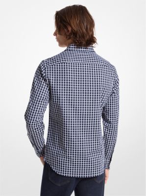 Slim-Fit Woven Plaid Shirt image number 1