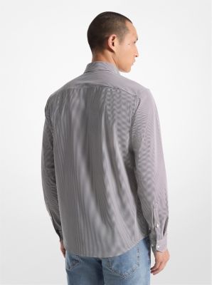 Slim-Fit Stretch Nylon Striped Shirt image number 1