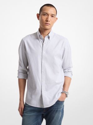 Oxford Stripe Stretch Cotton Shirt image number 0