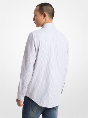 Oxford Stripe Stretch Cotton Shirt image number 1