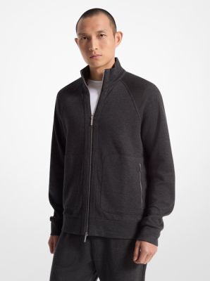 Ribbed Cotton Blend Knit Jacket Michael Kors Canada