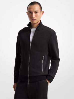 Stretch Cotton Mock Neck Jacket image number 0