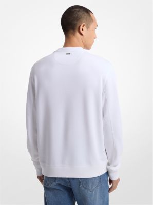 Sweater van katoenmix met logo in reliëf image number 1