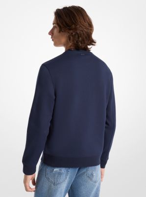 Sweater van katoenmix met logo in reliëf image number 1