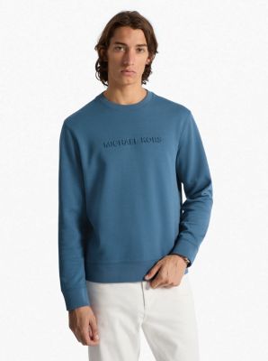 Logo Embossed Cotton Blend Sweater