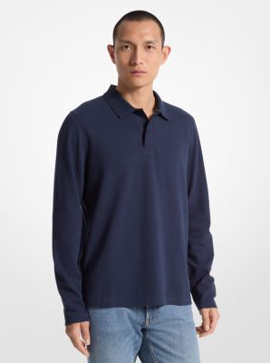 Bubble Knit Long-Sleeve Polo Shirt image number 0