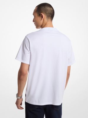 T-Shirt aus Baumwolle mit Logo-Prägung