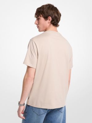 T-Shirt aus Baumwolle mit Logo-Prägung