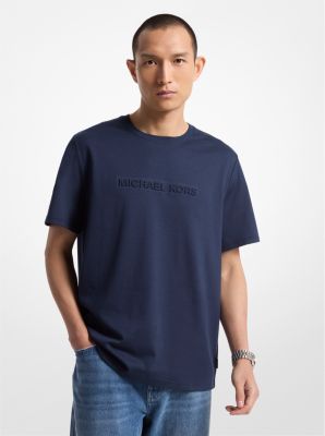 T-Shirt aus Baumwolle mit Logo-Prägung