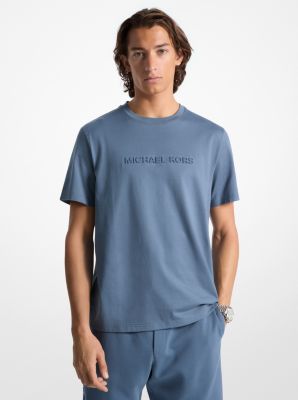 T-shirt in cotone con logo in rilievo