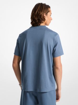 T-shirt in cotone con logo in rilievo