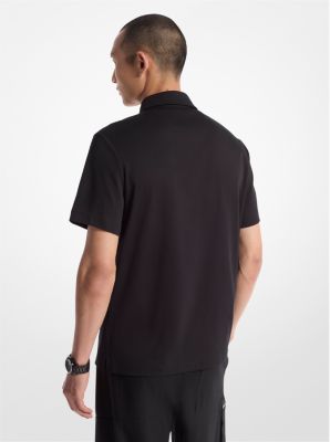 Cotton Zip Polo Shirt image number 1