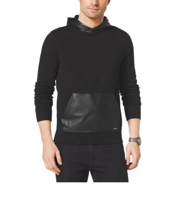 michael kors men's black hoodie