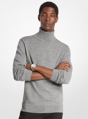 Michael Kors Wool Turtleneck Sweater In Gray