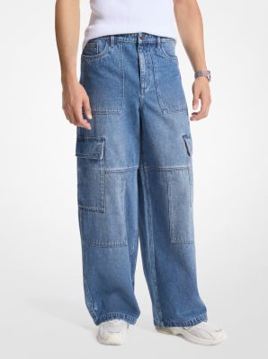 Jeans cargo in denim image number 0