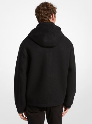 Kapuzenjacke aus Wollmischgewebe