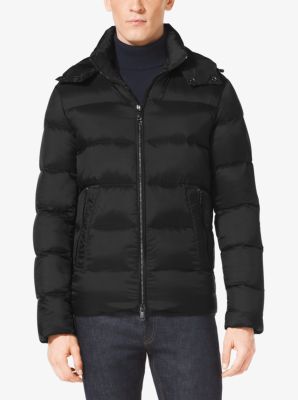 michael kors men's hooded puffer jacket
