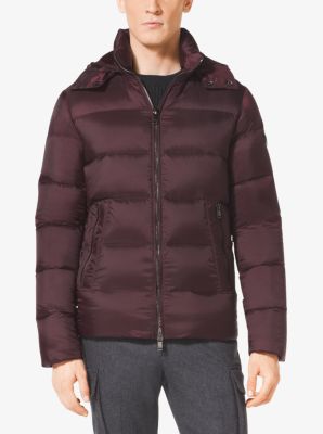 michael kors men's hooded puffer jacket