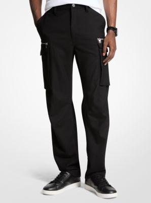 Stretch Wool Cargo Pants in BLACK | Michael Kors