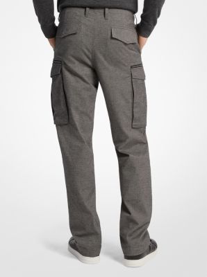 Cargohose aus Baumwolle mit Hahnentrittmuster und Reißverschluss image number 1