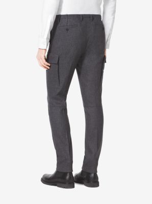 Charcoal Flannel Cargo Trouser