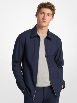 Zip-Up Woven Shirt Jacket image number 0