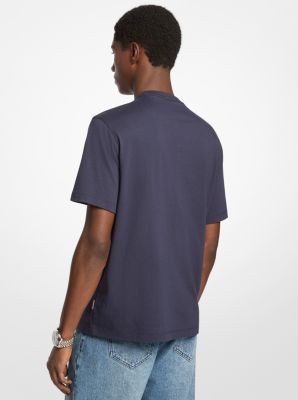 T-shirt in cotone con logo ricamato