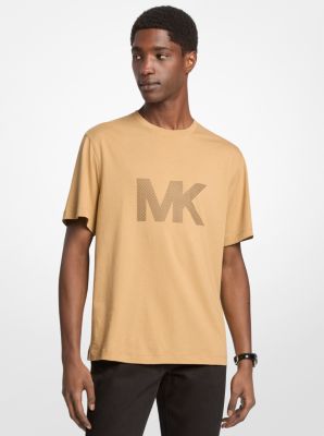 Michael Kors Printed Cotton T-shirt In Brown