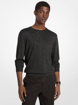 MK Pullover Aus Wolle In Metallic-Optik - Silberton