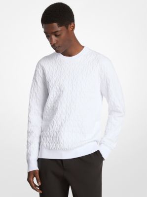 Logo Jacquard Cotton Sweater