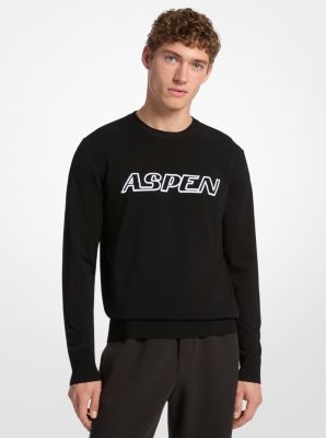 Michael Kors Aspen Intarsia Sweater In Black