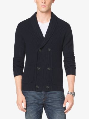 Double-Breasted Cotton and Wool Cardigan | Michael Kors
