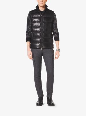 Leather Down Vest