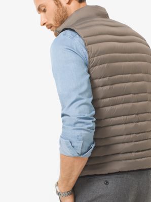Quilted-Nylon Down Vest