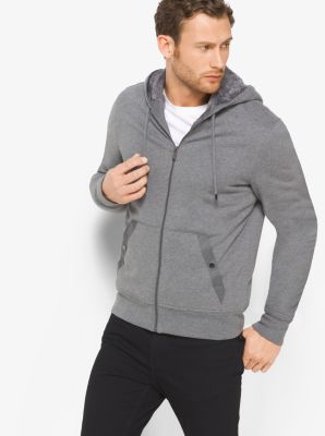 Sherpa-Lined Zip-Up French Terry Hoodie image number 0