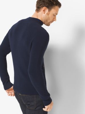 Cotton-Blend Mockneck Sweater