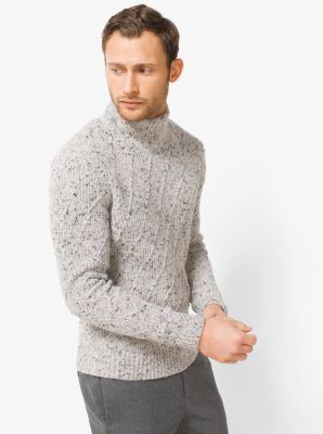 Donegal Wool-Blend Turtleneck Sweater | Michael Kors