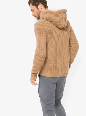 Camel Hair Sherpa Hoodie Michael Kors Canada