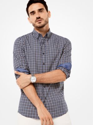 Tailored/Classic-Fit Check Cotton Shirt