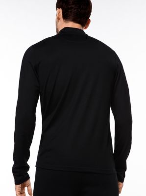 Merino Wool Jersey Quarter-Zip Sweater