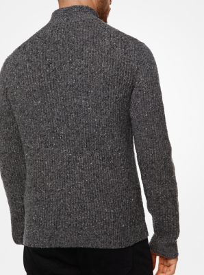 Wool-Blend Ribbed Sweater