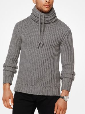 Merino Wool Funnel-Neck Sweater