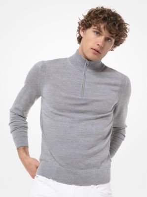 gray quarter zip sweater