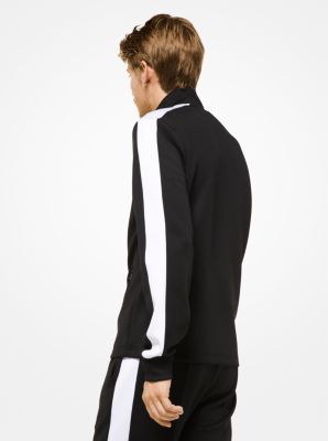 Chaqueta deportiva de scuba con franjas en contraste